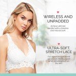 Jenny Jen Mia Wireless Lace Bralette - White