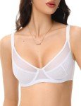 Plus Size Sheer Unlined Balconette Bra 40E