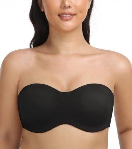 Plus Size Strapless Bandeau Bra for Large Bust
