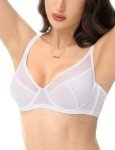 Plus Size Sheer Unlined Balconette Bra 40E