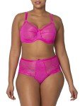 Lace & Mesh Underwire Bra in Medium Pink 40G