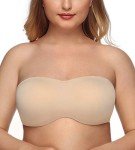 DotVol Women's Strapless Seamless Underwire Minimizer Bra