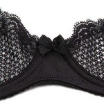 WingsLove Women's Lace Balconette Demi Bra, Black