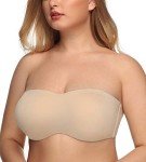 DotVol Women's Strapless Seamless Underwire Minimizer Bra
