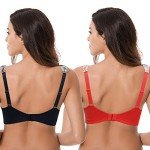 Plus Size Lace Wirefree Full Coverage Bras - 2 Pack
