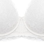 WingsLove Women's Sheer Lace Deep V Bralette