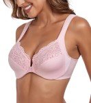 Lemorosy Women's Plus Size Lace Front Closure Bra