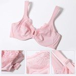 Lemorosy Women's Plus Size Lace Front Closure Bra