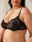 WingsLove Women's Sheer Floral Lace Underwired Bra