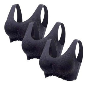 Plus Size Full Coverage Wireless Lace Bra