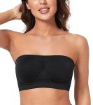 Women's Seamless Multiway Strapless Underwire Bra - Black