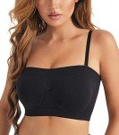 Women's Seamless Multiway Strapless Underwire Bra - Black