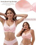 Comfortable Wireless Pink Bralette for Women