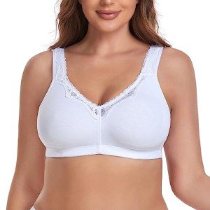 Plus Size Lace Wireless Comfort Bra, 52DDD