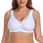 Plus Size Lace Wireless Comfort Bra, 52DDD