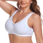 Plus Size Lace Wireless Comfort Bra, 52DDD