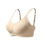Lemef Women's Seamless Wireless Comfort Bra, Beige