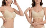 Lemef Women's Seamless Wireless Comfort Bra, Beige