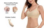 Lemef Women's Seamless Wireless Comfort Bra, Beige