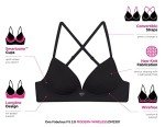 Maidenform Women's Wireless Demi Bra, Black 42B