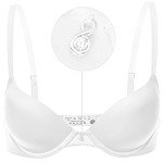 GARMERA Women's Plunge T-Shirt Bra - White, 36C