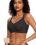 Gailife Women's Wireless Full Coverage Bra - Black
