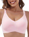 Seamless Wireless Push-Up Bra with Adjustable V Neck