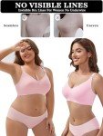 Seamless Wireless Push-Up Bra with Adjustable V Neck