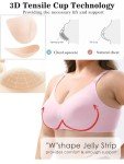 Seamless Wireless Push-Up Bra with Adjustable V Neck