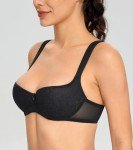 Lemorosy Women's Push-Up Balconette Bra - Black