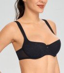 Lemorosy Women's Push-Up Balconette Bra - Black