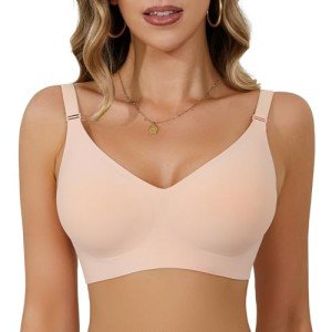 XIIYUU Wireless Padded T-Shirt Bras for Women