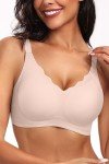 Buttery Soft Wireless V Neck Push Up Bra