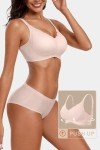 Buttery Soft Wireless V Neck Push Up Bra