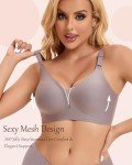 OXYIBRAS Wireless Mesh Seamless Comfort Bra Grey XXL