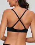 Deyllo Women's Push-Up T-Shirt Bra - Black 38C