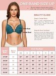 DOBREVA Women's Front Closure Lace Push-Up Bra 38D
