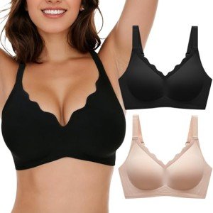 2 Pack Women's Seamless Wire-Free Comfort Bras