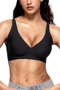 Vertvie Women's Wireless Deep V Comfort Bralette