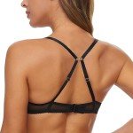 WingsLove Sheer Lace Push-Up Bra for Women