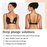 DotVol Women's Deep U Plunge Push-Up Bra