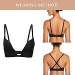 DotVol Women's Deep U Plunge Push-Up Bra