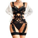 VUUEAN Women's Push-Up Underwired Teddy Lingerie