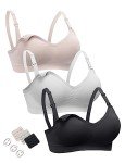 HOFISH Seamless Nursing Bras: Comfort 3-Pack, Large
