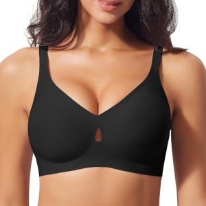 Ganado Women's Wireless Seamless Push-Up Bra - Black