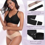 Ganado Women's Wireless Seamless Push-Up Bra - Black