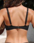 Push-Up Underwire Bikini Top for Women - Black
