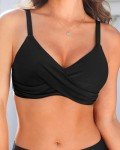 Women's Push Up Underwire Bikini Top - Black