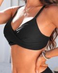 Women's Push Up Underwire Bikini Top - Black
