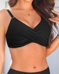 Women's Push Up Underwire Bikini Top - Black
